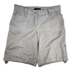 Talbots Bermuda Shorts Women's 10 Roll Tab‎ Hem Cuff Casual Beige Khaki